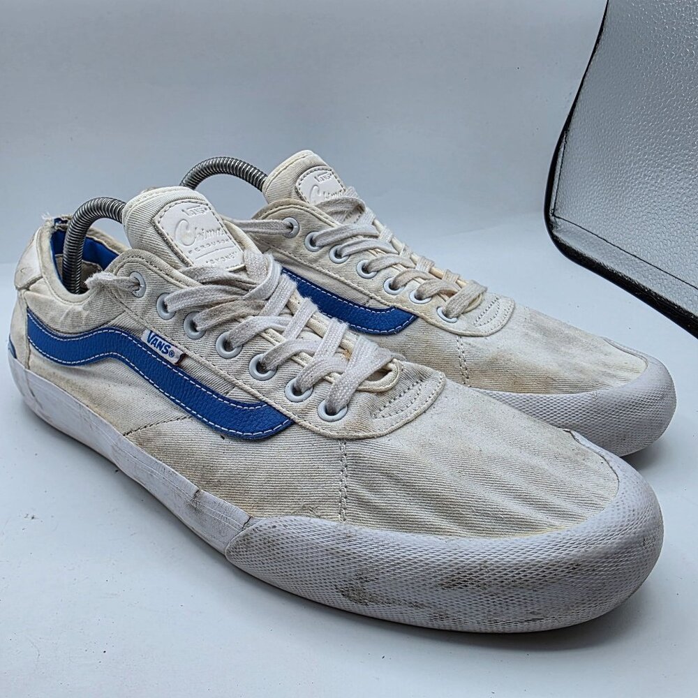 Vans Chima Pro 2 Center Court Classic Mens 12 White Blue Athletic Shoes